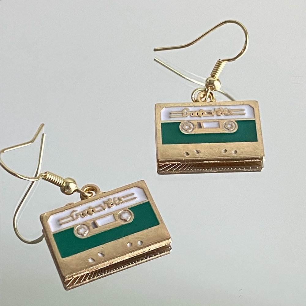 Vintage cassette earrings funky earrings statement earrings unique earrings